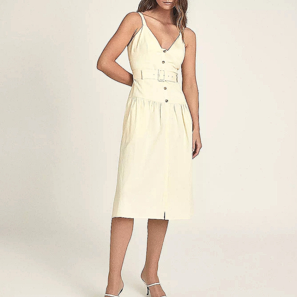 Nwt Reiss | Vita Button Through Midi Sundress - image 8